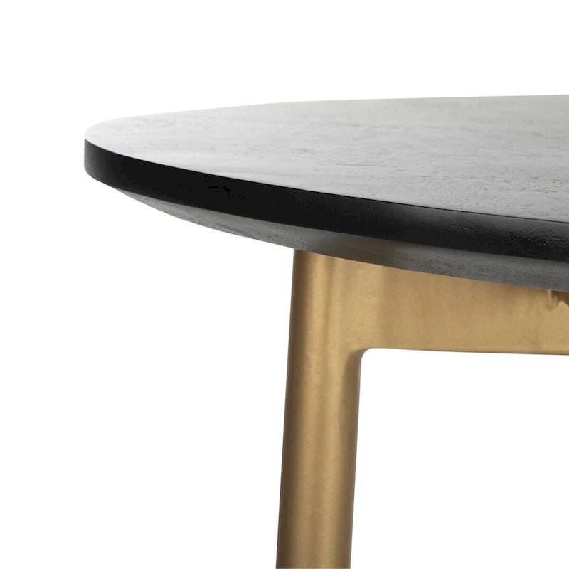 SAFAVIEH Marjorie Table d'appoint en C – Noir/Doré – 19 x 15 x 25 – 19L x 15P x 25H