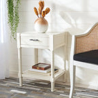 SAFAVIEH Elianne 1-Drawer Accent Table - 19 W x 15.8 L x 26 H - 19Wx16Dx26H