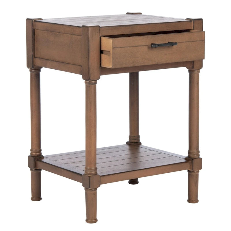 SAFAVIEH Elianne 1-Drawer Accent Table - 19 W x 15.8 L x 26 H - 19Wx16Dx26H