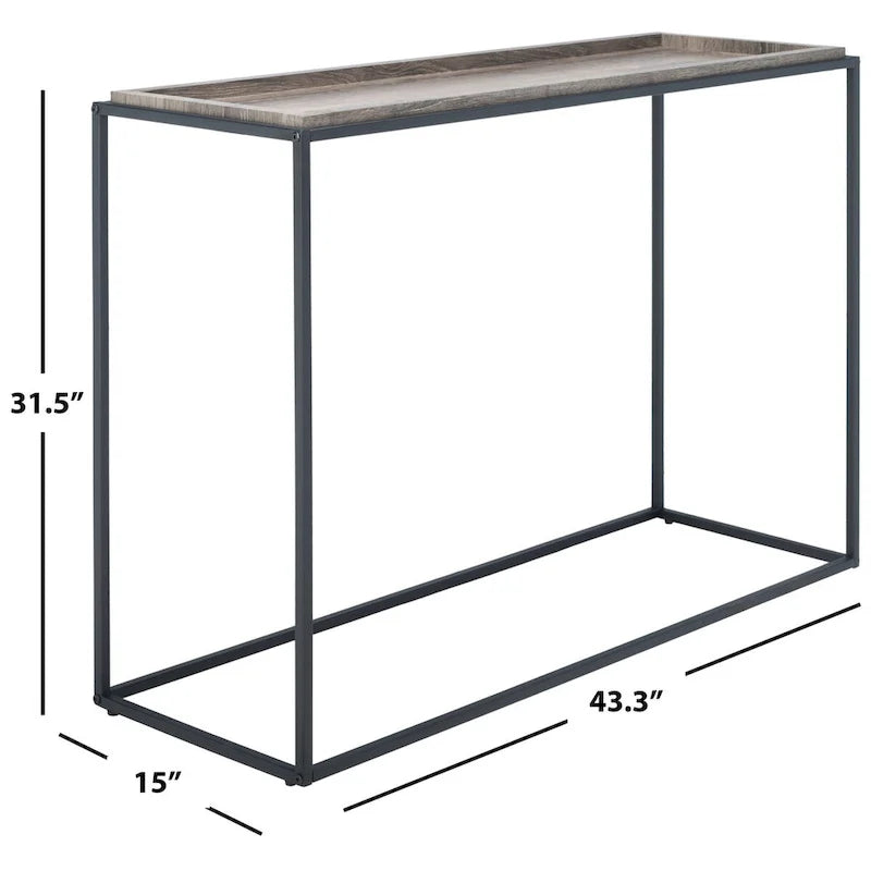 SAFAVIEH Prudie Living Room Foyer Entryway Console Table - 43.3 W x 15 L x 31.5 H - 43Wx15Dx32H