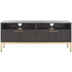 SAFAVIEH Alyse 2-Drawer 2-Shelf Entertainment Media Stand (Fits Up To 65 Flatscreen TV) - 60.4 In. x 15.6 In. x 24.8 In.