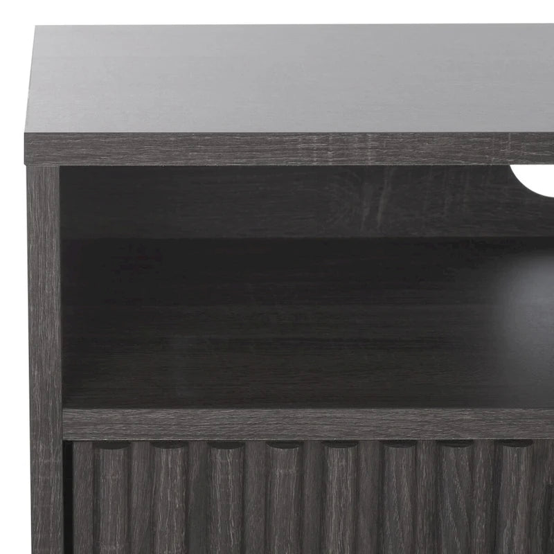 SAFAVIEH Alyse 2-Drawer 2-Shelf Entertainment Media Stand (Fits Up To 65 Flatscreen TV) - 60.4 In. x 15.6 In. x 24.8 In.