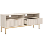 SAFAVIEH Alyse 2-Drawer 2-Shelf Entertainment Media Stand (Fits Up To 65 Flatscreen TV) - 60.4 In. x 15.6 In. x 24.8 In.