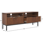 SAFAVIEH Alyse 2-Drawer 2-Shelf Entertainment Media Stand (Fits Up To 65 Flatscreen TV) - 60.4 In. x 15.6 In. x 24.8 In.