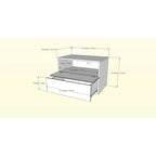 Nexera Denali 4 Piece Bedroom Set, Walnut and White