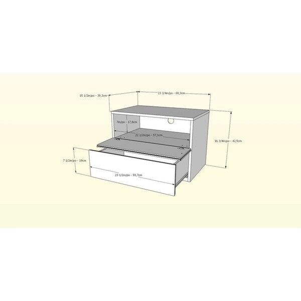 Nexera Denali 4 Piece Bedroom Set, Walnut and White