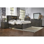 Collection de chambre à coucher 6 pièces Sharla en bois massif Simply Solid avec rangement