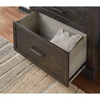 Collection de chambre à coucher 6 pièces Sharla en bois massif Simply Solid avec rangement