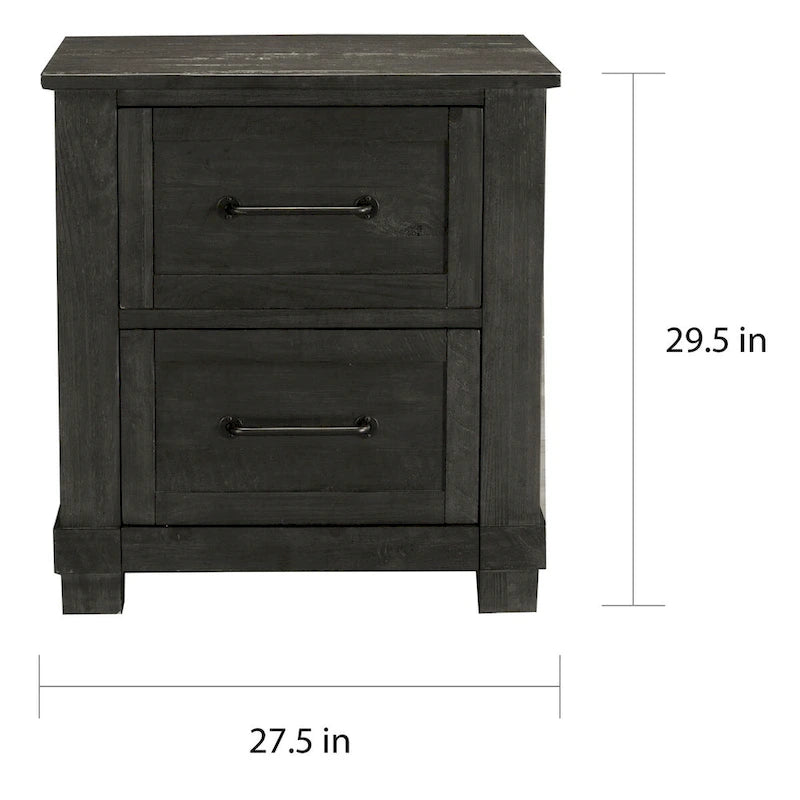 Collection de chambre à coucher 6 pièces Sharla en bois massif Simply Solid avec rangement
