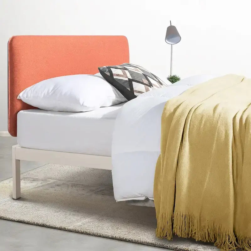 KERT Upholstered Metal Platform Bed By Crown Comfort