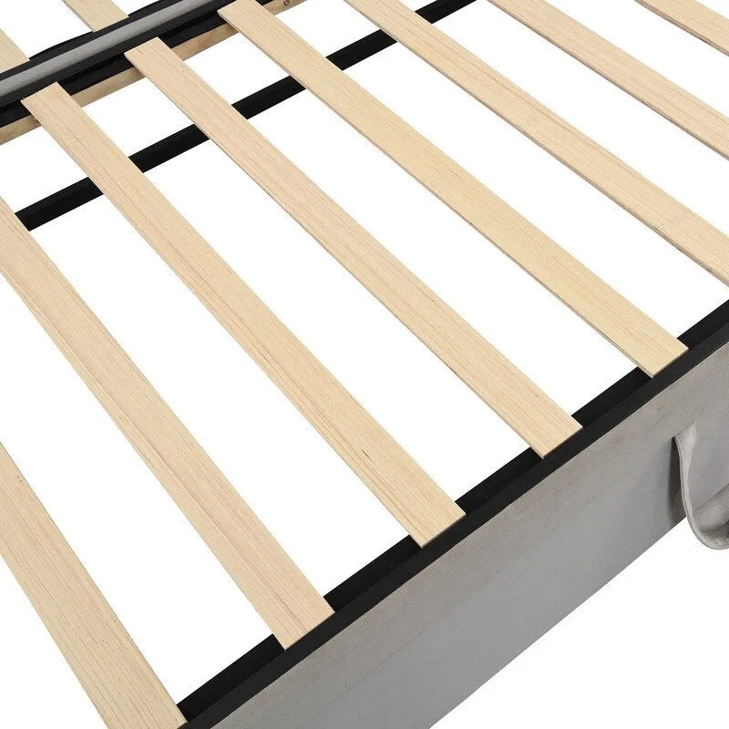 Lit de repos rembourré de taille double avec lit gigogne extensible