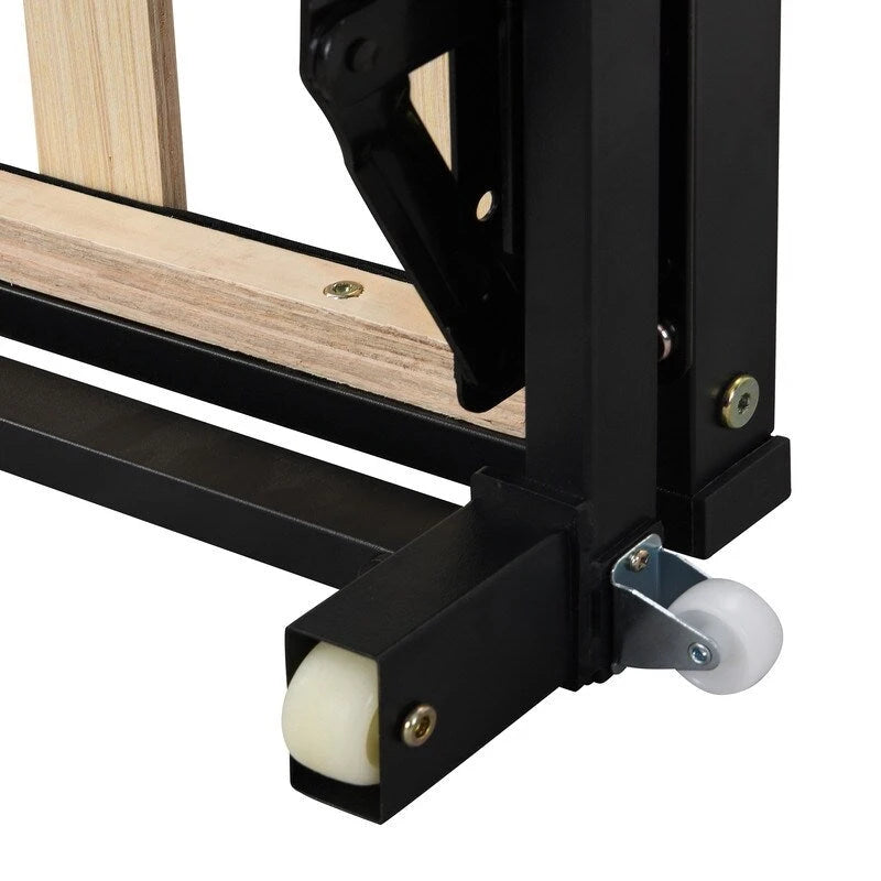 Lit de repos rembourré de taille double avec lit gigogne extensible