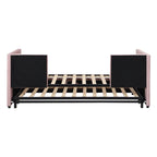 Lit de repos rembourré de taille double avec lit gigogne extensible