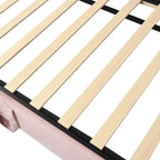 Lit de repos rembourré de taille double avec lit gigogne extensible