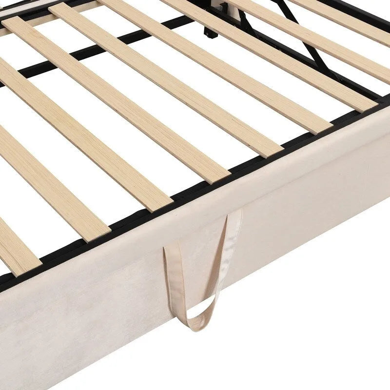 Lit de repos rembourré de taille double avec lit gigogne extensible