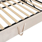 Lit de repos rembourré de taille double avec lit gigogne extensible