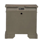 Town & Country Dusty Taupe 3 Drawer Nightstand with Charging Station
