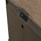 Town & Country Dusty Taupe 3 Drawer Nightstand with Charging Station