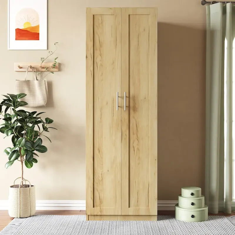 High Wardrobe/Armoires with 3 Shelves