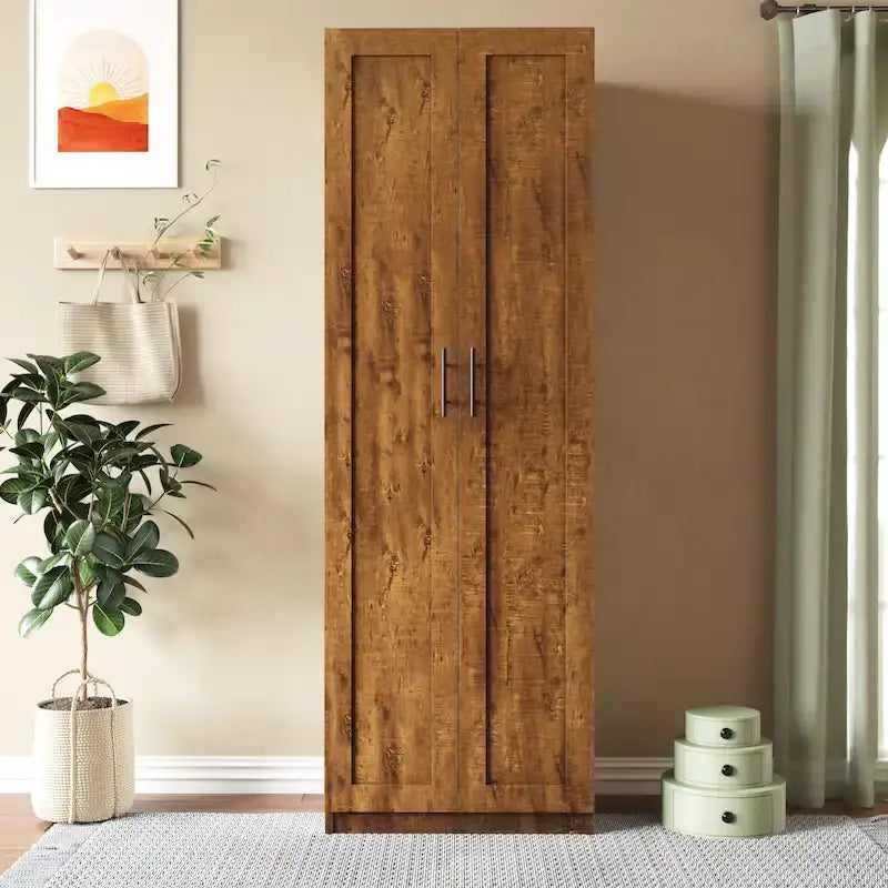 High Wardrobe/Armoires with 3 Shelves