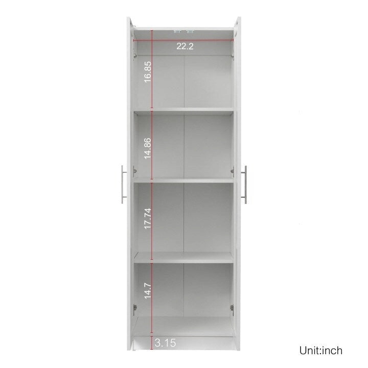 High Wardrobe/Armoires with 3 Shelves