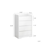 4 Drawer Dresser, Freestanding Storage Dresser Chest Cabinet for Bedroom, Living Room, Closet, Office