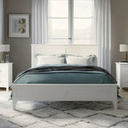 Modern Solid Wood King Platform Bed, Elegant and Durable