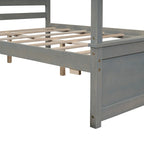 Full Size Wood Canopy Platform bed With Two Drawers