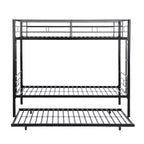 Twin Size Metal Bunk Bed with trundle,Twin Trundle Bed