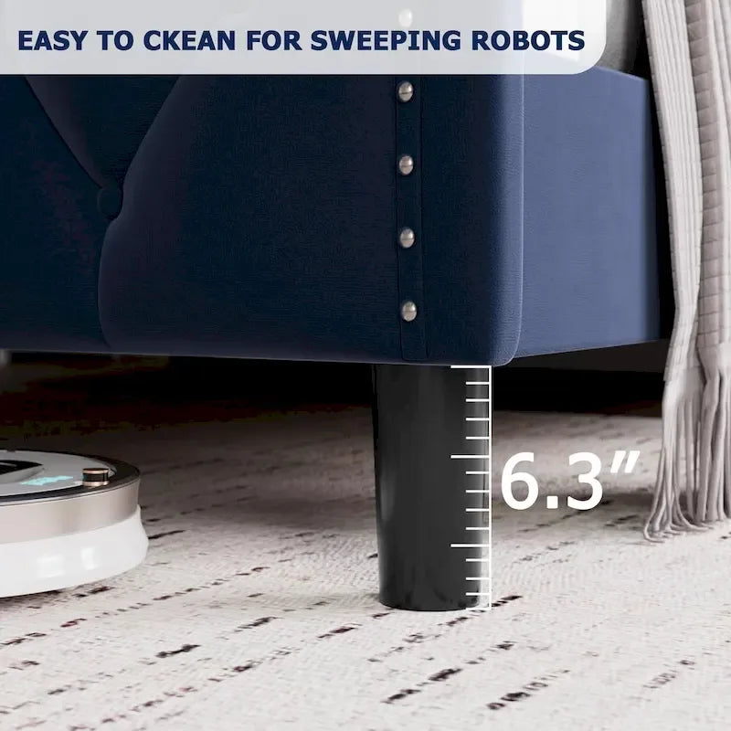 Cadre de lit avec 4 tiroirs de rangement et tête de lit