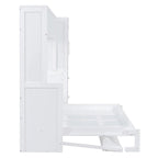 Lit escamotable Queen Size avec armoire et tiroirs