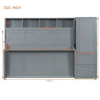 Lit escamotable Queen Size avec armoire et tiroirs