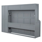 Lit escamotable Queen Size avec armoire et tiroirs