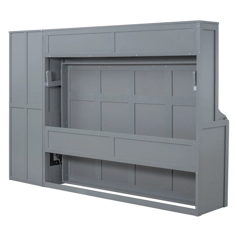 Lit escamotable Queen Size avec armoire et tiroirs