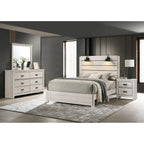 Ensemble de chambre Edyth 5 pièces avec panneaux LED blancs