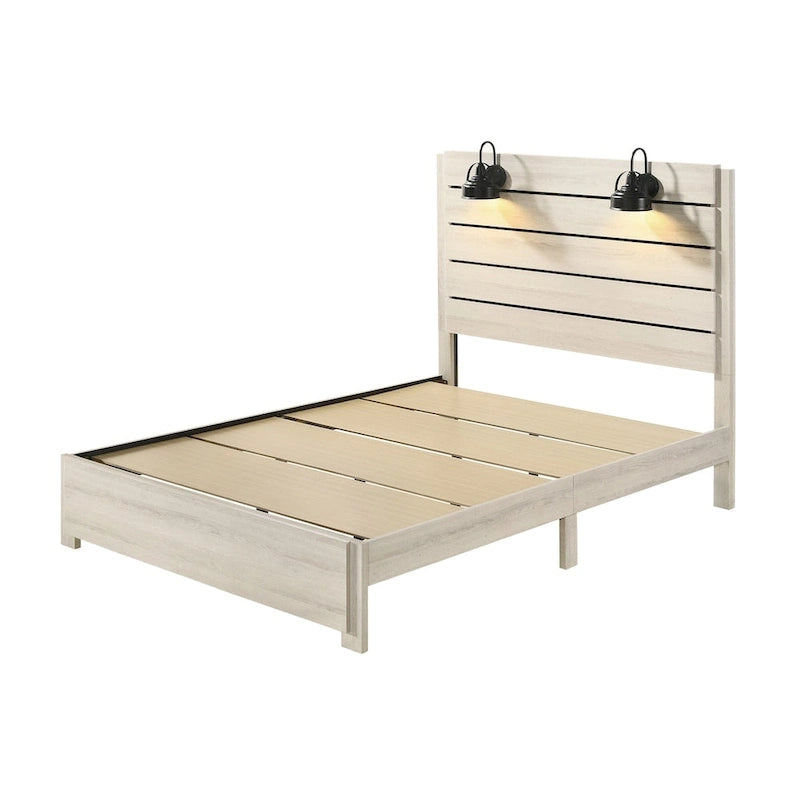 Ensemble de chambre Edyth 5 pièces avec panneaux LED blancs