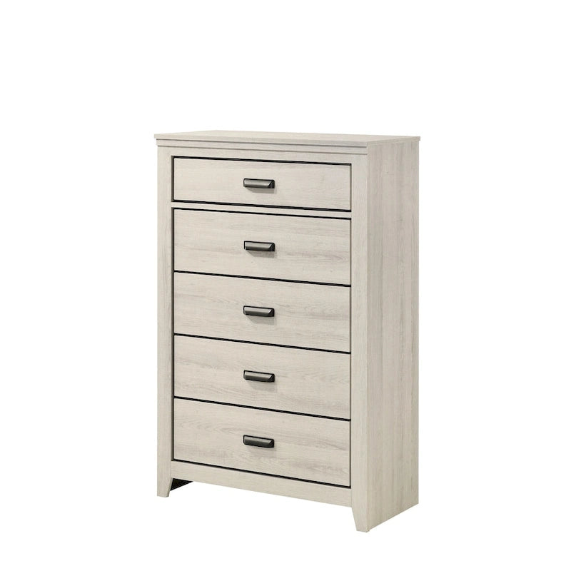 Ensemble de chambre Edyth 5 pièces avec panneaux LED blancs
