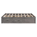 Lit plate-forme Queen Size avec 6 tiroirs de rangement