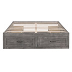 Lit plate-forme Queen Size avec 6 tiroirs de rangement