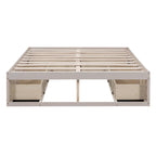 Lit plate-forme Queen Size avec 6 tiroirs de rangement