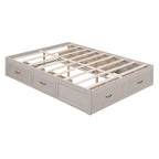 Lit plate-forme Queen Size avec 6 tiroirs de rangement