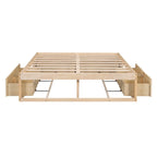 Lit plate-forme Queen Size avec 6 tiroirs de rangement