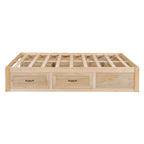 Lit plate-forme Queen Size avec 6 tiroirs de rangement