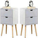 Nightstand with Storage Drawer Set of 2