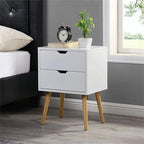 Nightstand with Storage Drawer Set of 2
