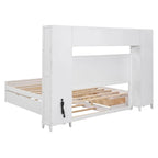Nestfair Queen Size Wooden Bed With All-in-One Cabinet