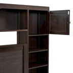 Nestfair Queen Size Wooden Bed With All-in-One Cabinet