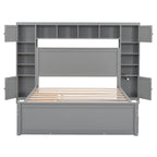 Nestfair Queen Size Wooden Bed With All-in-One Cabinet