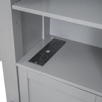 Nestfair Queen Size Wooden Bed With All-in-One Cabinet