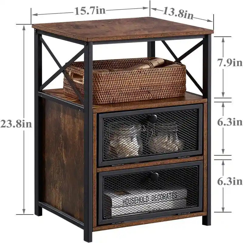 Table de chevet moderne avec espace de rangement